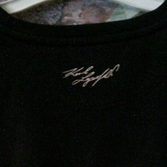 Black Long Sleeve Gold Beaded Sunglasses Decor Sweatshirt - Picture 4 of 5